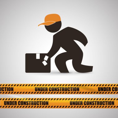 İnşaat tasarım altında. aracı simgesi. izole illüstrasyon