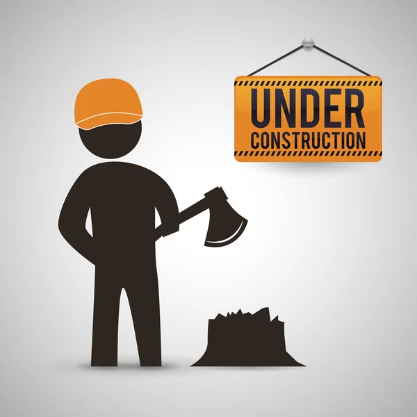 Under construction design. tool icon. isolated illustration — Stock Vector