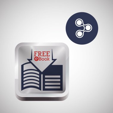 eKitap tasarımı. okuma simgesi. Beyaz arka plan