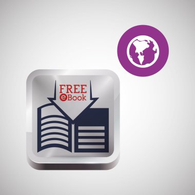 eKitap tasarımı. okuma simgesi. Beyaz arka plan