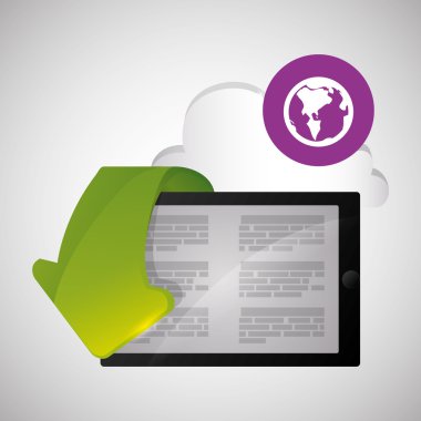 eKitap tasarımı. okuma simgesi. Beyaz arka plan