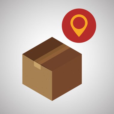 Teslim tasarım. Nakliye simgesi. Beyaz arka plan