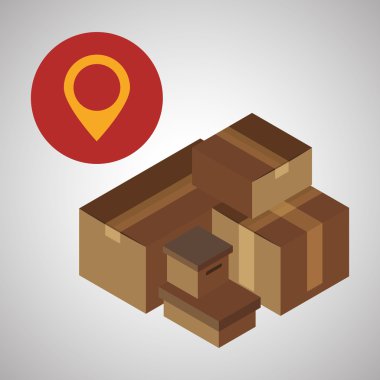 Teslim tasarım. Nakliye simgesi. Beyaz arka plan