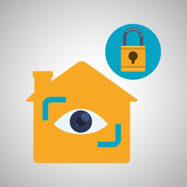 Akıllı ev tasarım. ev simgesini. Beyaz arka plan