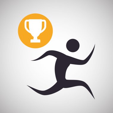 Sağlıklı yaşam tarzı tasarım. welness simgesi. İzole illüstrasyon