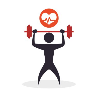 Sağlıklı yaşam tarzı tasarım. welness simgesi. İzole illüstrasyon