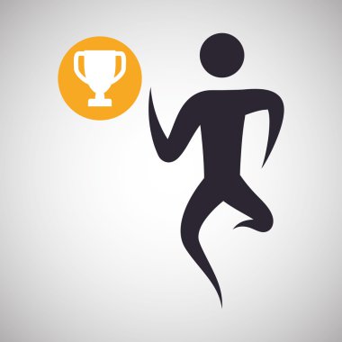 Sağlıklı yaşam tarzı tasarım. welness simgesi. İzole illüstrasyon