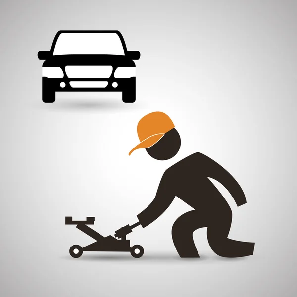 Repair design. auto icon. isolated illustration — Stock Vector