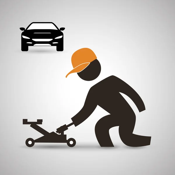 Repair design. auto icon. isolated illustration — Stock Vector
