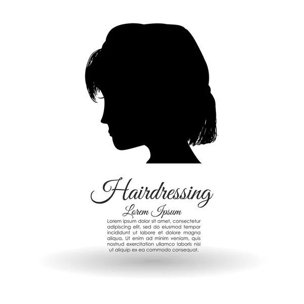 Hair salon design. Hairdressing icon. , vector silhouette style — Stock Vector