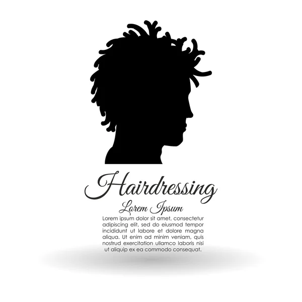 Hair salon design. Hairdressing icon. , vector silhouette style — Stock Vector
