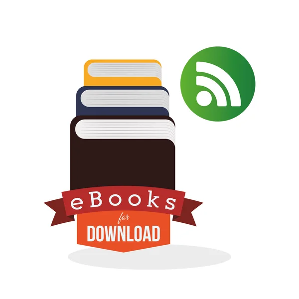 Design de eBook. ícone de leitura. Fundo branco — Vetor de Stock