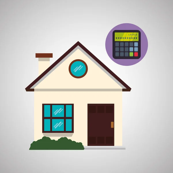 Smart house design. home icon. White background — Stock Vector