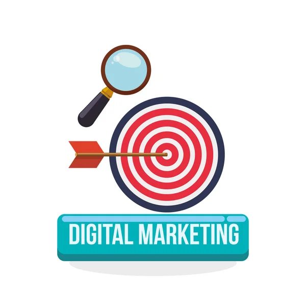 Conception de marketing numérique. icône de commerce électronique. illustration isolée — Image vectorielle