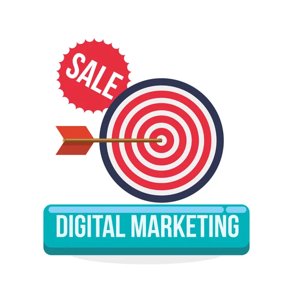 Digitales Marketing-Design. E-Commerce-Symbol. Vereinzelte Illustration — Stockvektor