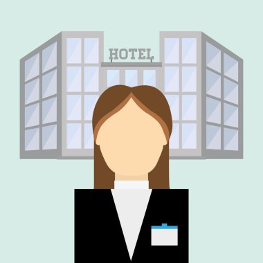 Otel tasarımı. Service simgesini. seyahat kavramı