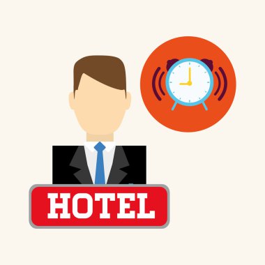 Otel tasarımı. Service simgesini. seyahat kavramı