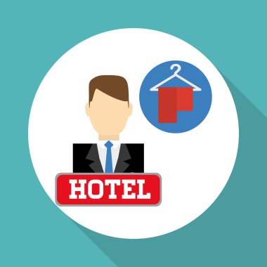 Otel tasarımı. Service simgesini. seyahat kavramı