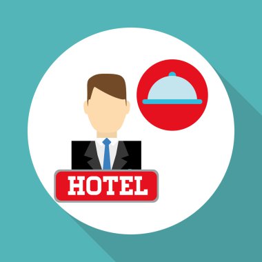 Otel tasarımı. Service simgesini. seyahat kavramı