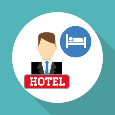 Otel tasarımı. Service simgesini. seyahat kavramı