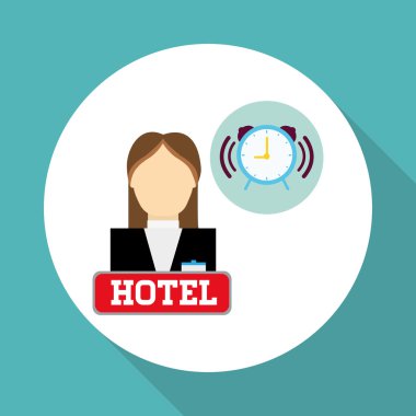 Otel tasarımı. Service simgesini. seyahat kavramı