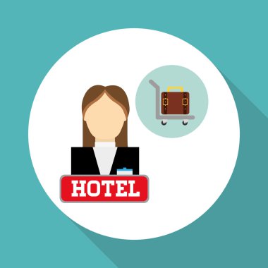 Otel tasarımı. Service simgesini. seyahat kavramı