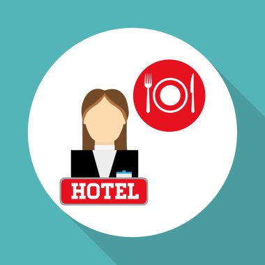 Otel tasarımı. Service simgesini. seyahat kavramı