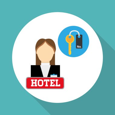 Otel tasarımı. Service simgesini. seyahat kavramı