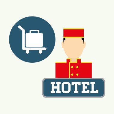 Otel tasarımı. Service simgesini. seyahat kavramı