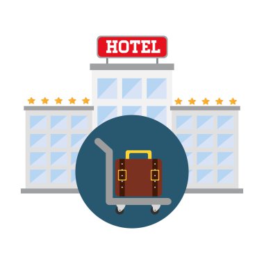 Otel tasarımı. Service simgesini. seyahat kavramı