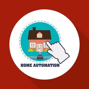 Ev otomasyon tasarım. Akıllı ev simgesi. ev kavramı