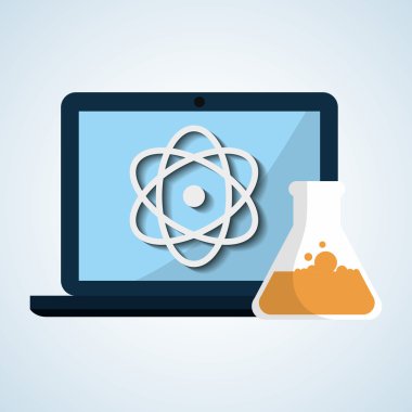 Bilim tasarım. teknoloji simgesi. Araştırma kavramı