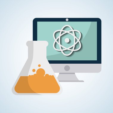 Bilim tasarım. teknoloji simgesi. Araştırma kavramı