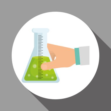 Bilim tasarım. Araştırma kavramı. Kimya illüstrasyon