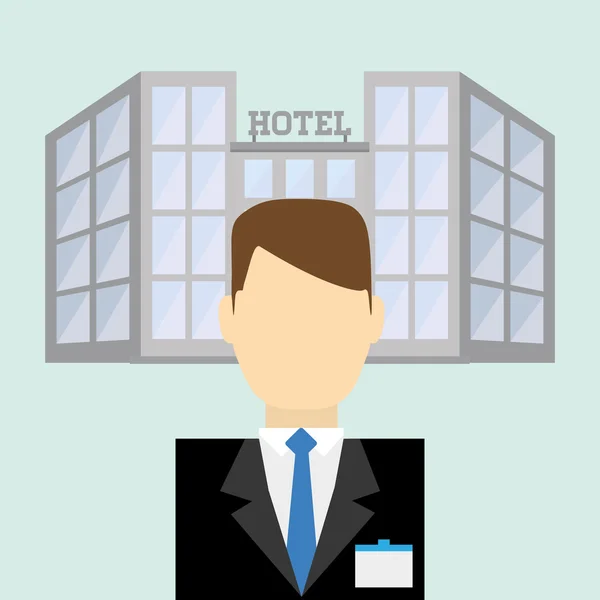 Diseño del hotel. icono de servicio. concepto de viaje — Vector de stock