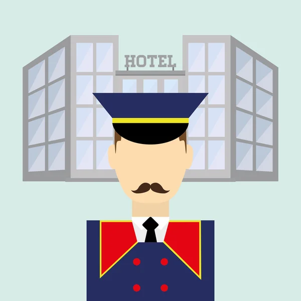 Diseño del hotel. icono de servicio. concepto de viaje — Vector de stock