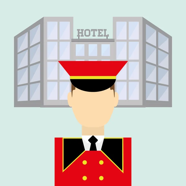 Design d'hôtel. icône de service. concept de voyage — Image vectorielle