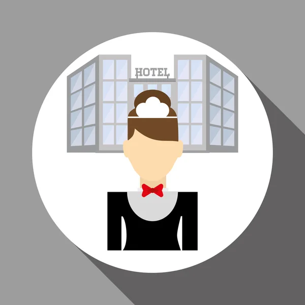 Hotellets design. tjänstikonen. resor-konceptet — Stock vektor
