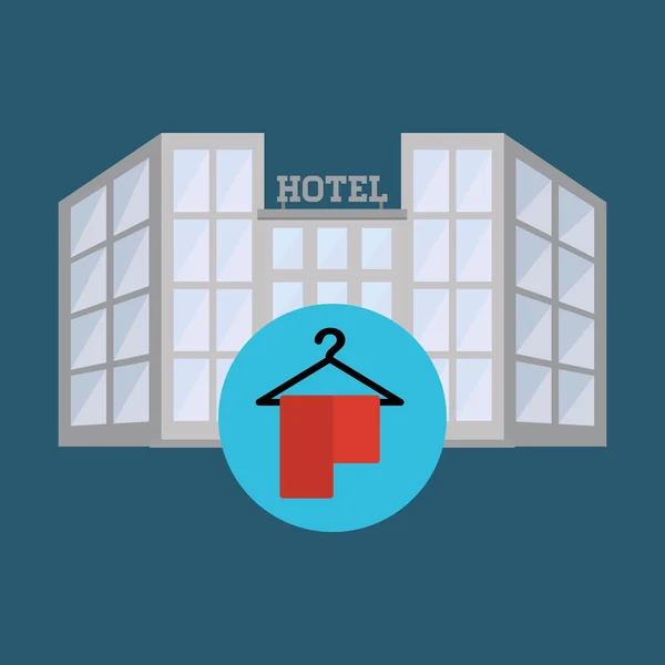 Design van het hotel. pictogram van de service. Travel concept — Stockvector