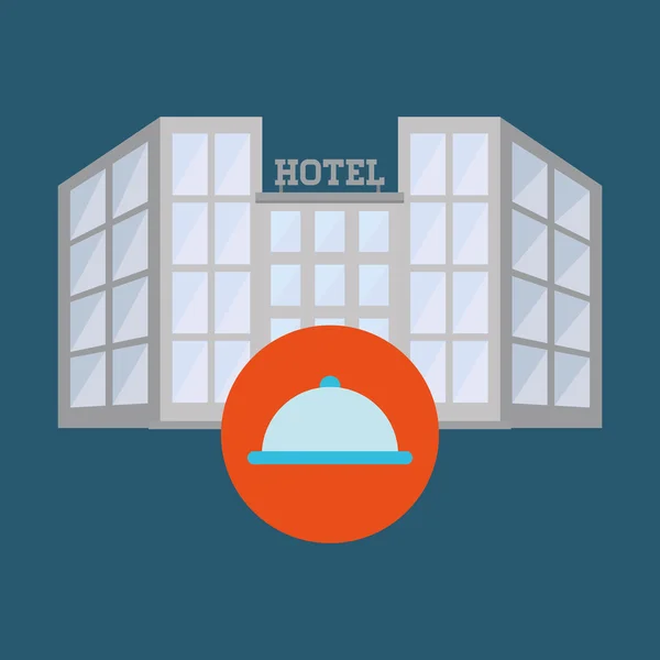 Projeto do hotel. ícone de serviço. conceito de viagem —  Vetores de Stock