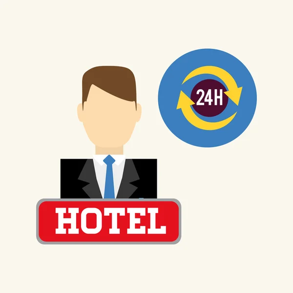 Design van het hotel. pictogram van de service. Travel concept — Stockvector