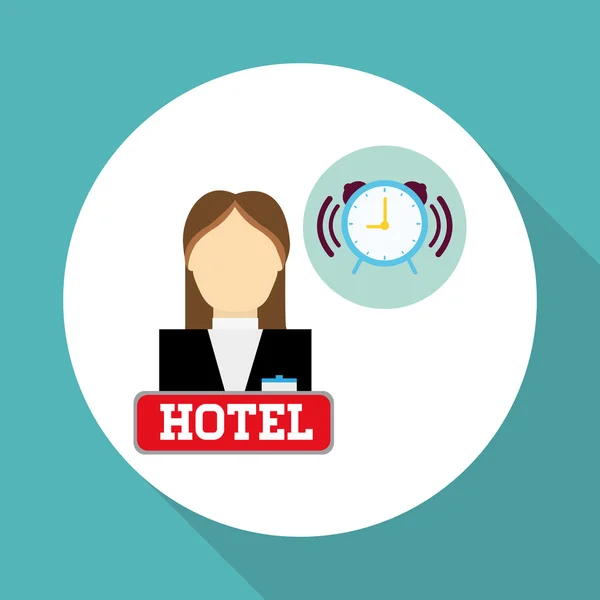 Hoteldesign. Service-Symbol. Reisekonzept — Stockvektor