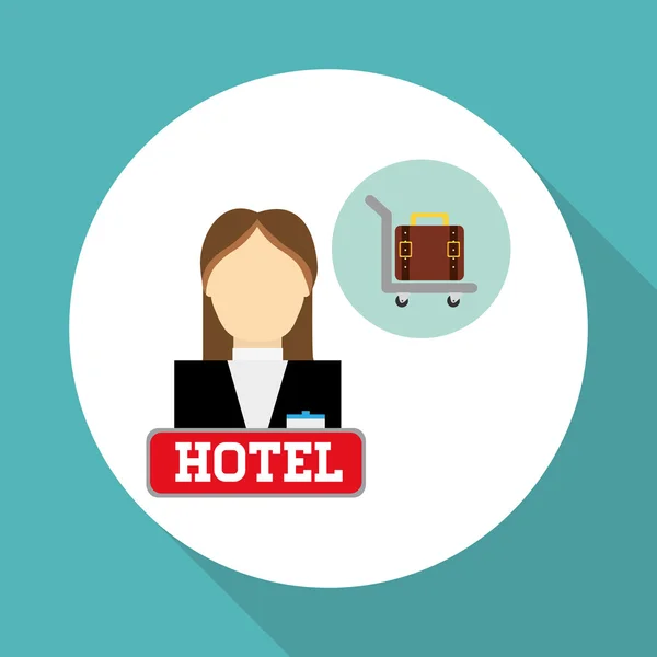 Hoteldesign. Service-Symbol. Reisekonzept — Stockvektor