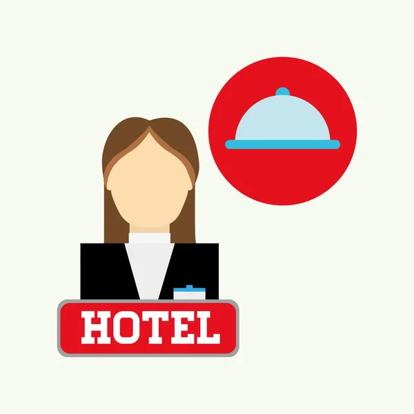 Design van het hotel. pictogram van de service. Travel concept — Stockvector