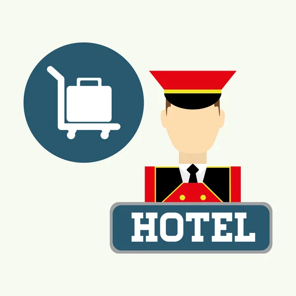 Design d'hôtel. icône de service. concept de voyage — Image vectorielle