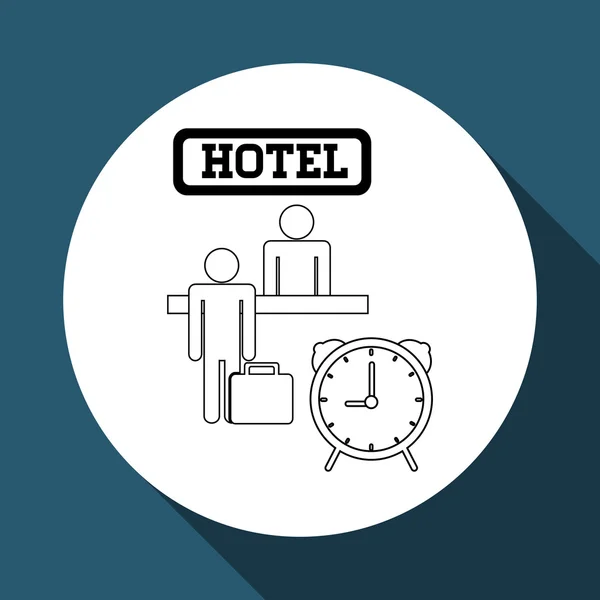 Design dell'hotel. icona del servizio. concetto di viaggio — Vettoriale Stock
