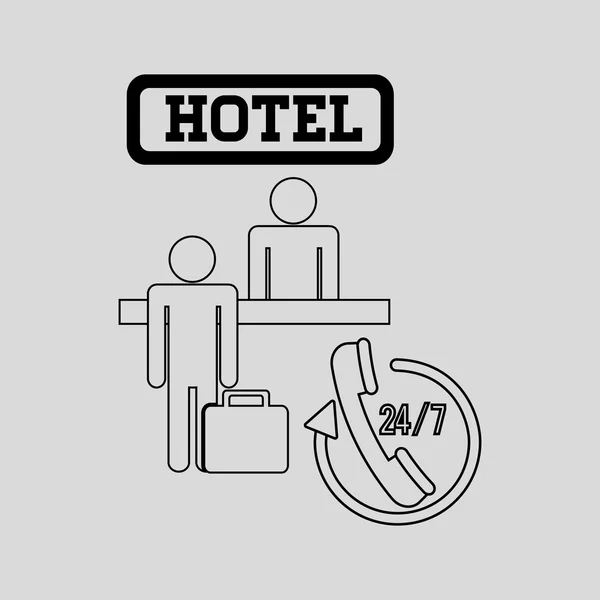 Дизайн готелю. значок служби. концепція подорожей — стоковий вектор