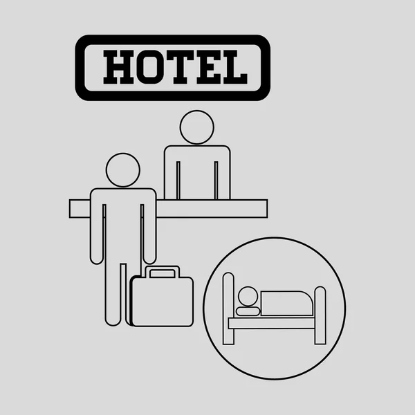 Hotel design. Ikona služby. cestovní koncept — Stockový vektor