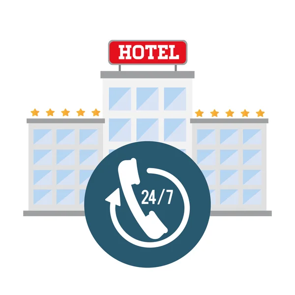 Design van het hotel. pictogram van de service. Travel concept — Stockvector