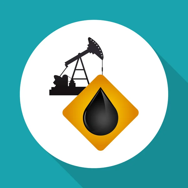 Desenho de pré-petróleo. ícone de preço. Conceito de petróleo — Vetor de Stock